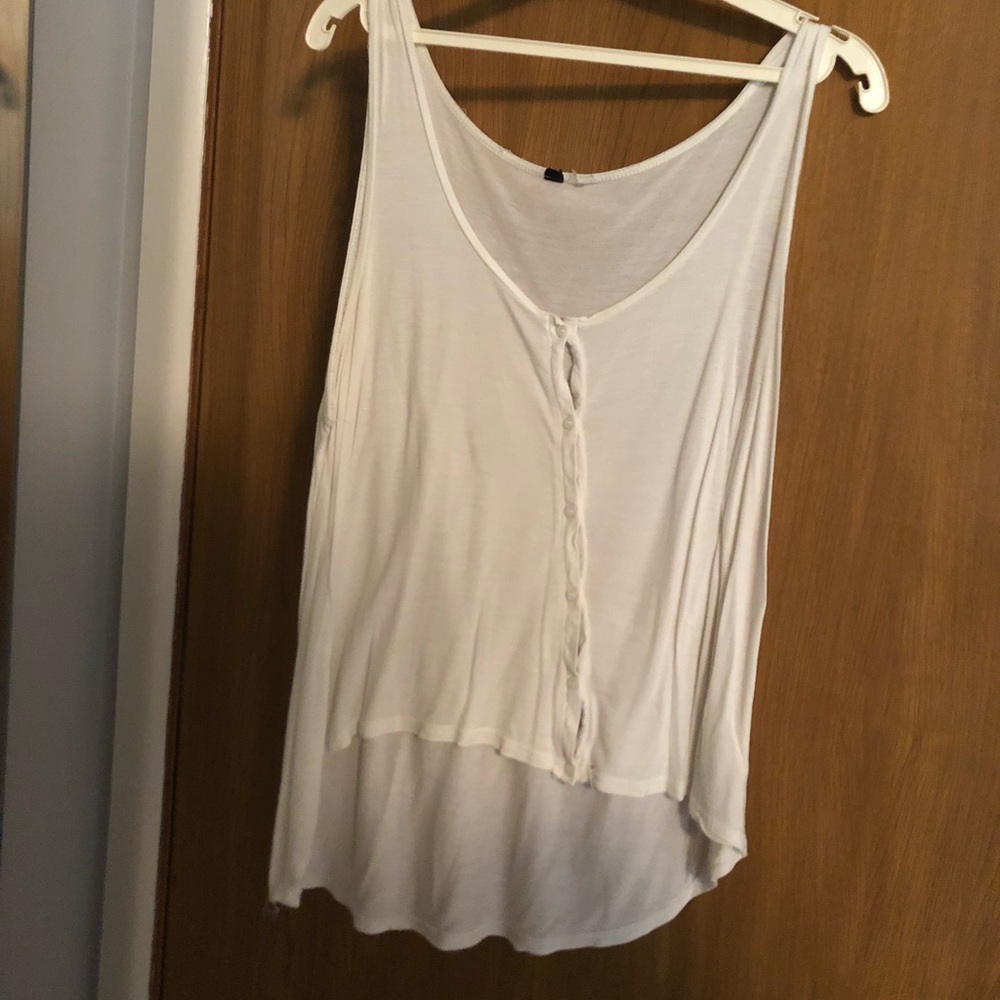 White flowy tank top